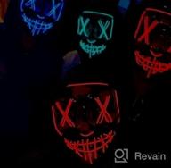 картинка 1 прикреплена к отзыву LED Purge Mask For Adults - Scary Halloween Mask With Light Up Features For Enhanced Halloween Fun от Dale Emmel