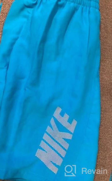 img 1 attached to Nike Boys' Solid Lap 🩲 Volley Short Swim Trunk with Big Logo review by Solomon Inks