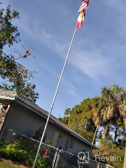 img 1 attached to 25FT Heavy Duty 16 Gauge Aluminum Flag Pole Kit With USA Flag - Perfect For Residential Or Commercial Use! review by Amador Buckenmeyer