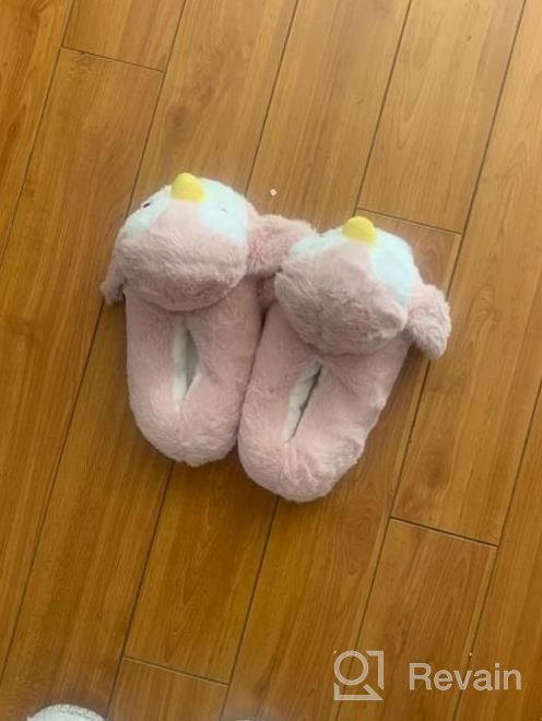 img 1 attached to Women'S Cute Penguin Animal Slippers Cozy Fuzzy Plush Winter Warm House Shoes review by Cyndy Segotta