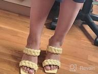 img 1 attached to Stylish Open Toe Block Sandals With Braided Straps And Backless Design For Women - Easy Slip-On Square Toe Slide Shoes review by Wanda Kolb