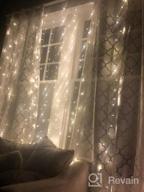 img 1 attached to 33Ft LED Christmas Curtain Lights With 400 LEDs, 8 Modes And Remote Control - Perfect For Xmas Decoration, Bedroom, Party, Wedding, Patio, And Home Wall Decor review by Enes Patiag