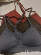 img 1 attached to Ultimate Comfort And Support: Kalon Women'S Seamless Racerback Sports Bralette 4 Pack review by Laura Huddleston