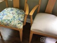 img 1 attached to Set Of 4 BEIGE Luxury Jacquard Fabric Stretch Dining Chair Seat Covers - Washable Slipcovers For Kitchen Seat Cushions review by Luis Harper