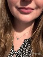 img 1 attached to S925 Sterling Silver Heart Initial Necklace - White Gold 🌟 14K Gold Plated - Dainty Alphabet Necklace for Women, Teens & Girls review by Dru Labrado