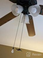 img 1 attached to Ceiling Fan Pull Extension Chain With Distinct Fan And Bulb Design, Durable Rustproof Brass And Decorative Frosted Glass Material (24 Inch Length, Bronze Finish) review by Robert Pierce