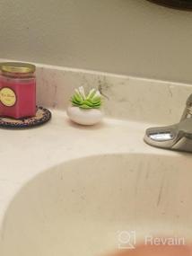 img 6 attached to Розовый держатель для ватных палочек в форме лотоса: органайзер Niviy для ванной комнаты и косметического хранения ватных палочек.