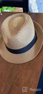 img 1 attached to 🎩 Children's Straw Sun Beach Fedora Hat with Short Brim - Fedora for Boys Girls (20.5" - 2-5 Years; 21.26" - 5-10 Years) review by Chris Burks