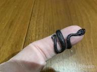 img 1 attached to 🐍 Gold Snake Ring for Men and Women: Gothic Silver Snake Rings - Adjustable Vintage Ring for Men (Eboy) review by Prince Burr