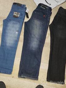 img 6 attached to Perfect Blend Of Style And Comfort: Southpole Men'S Cross Hatch Denim With Relaxed-Fit Straight Cut