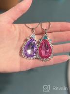 img 1 attached to Set of 2 Sofia the First Amulet and Elena Princess Necklace: Twin Sister Teardrop Necklaces, Magic Jewelry Gift for Girls review by Rebecca Marie