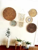 img 1 attached to HNCmua Wall Basket Decor - Basket Wall Decor Boho - Rattan Wall Decor - Hanging Woven Wall Basket - Seagrass Wall Decor For Living Room Or Bedroom - Home Decoration (35Cm/13.7In) review by Damian Grotting