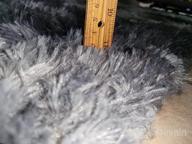 img 1 attached to Black Soft Shag Faux Fur 3X5 Area Rug Non-Slip Plush Fluffy Comfy Rugs For Bedroom Living Room Babys Care Crawling Carpet review by Leonard Herrera