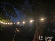 img 1 attached to SUNTHIN Outdoor String Lights, 48FT Patio Lights With 25 G40 Shatterproof LED Bulbs(1 Spare), Waterproof Hanging Lights String For Outside Backyard, Porch, Deck, Party, Garden review by Ananta Crowley