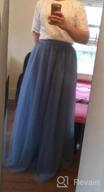 картинка 1 прикреплена к отзыву Длинная макси-юбка из мягкого тюля для женщин - идеальная свадебная юбка для невесты с 3 слоями от Marvin Nadeau