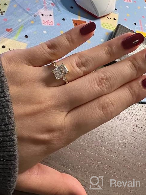 img 1 attached to Stunning TIGRADE Cubic Zirconia Engagement Ring Perfect For Weddings And Anniversaries - Available In All Sizes! review by Natasha Meyer