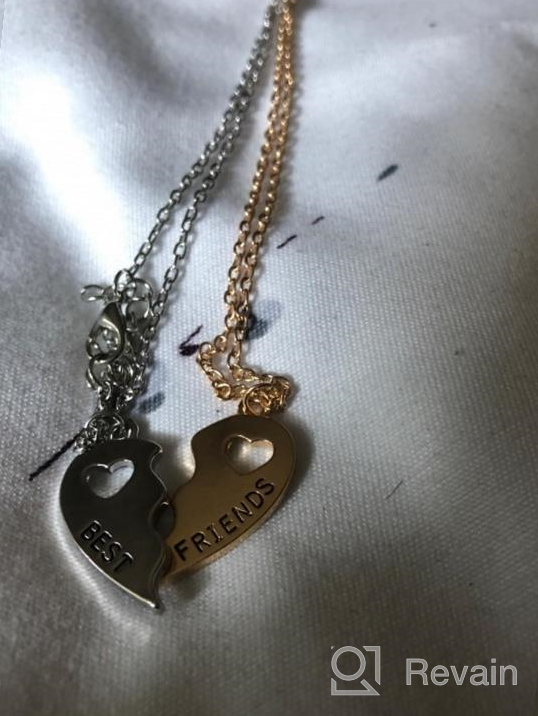img 1 attached to 💕 SEO-Optimized BFF Friendship Necklace Set for 2 - Best Friend Necklaces, Matching Heart-BFF Gifts, Best Friends Forever Pendant Necklaces Set review by Karen Mogel