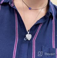 img 1 attached to Keep Your Loved Ones Close With SOULMEET Heart-Shaped Sunflower Locket Necklace - Customizable Sterling Silver/Gold Jewelry With Picture Holder review by Charles Mistretta