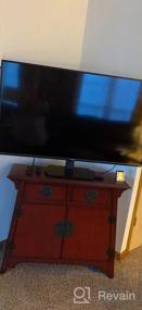 img 5 attached to Телевизионная подставка на колесиках с запираемыми колесиками и полками для телевизоров с диагональю 32–70 дюймов — поворотное крепление, деревянное основание, плоская панель и изогнутые экраны — черная высокая мобильная тележка 5Rcom
