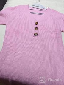 img 5 attached to Женское вязаное зимнее платье-свитер большого размера с v-образным вырезом на пуговицах