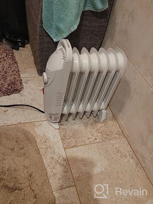 img 1 attached to Stay Cozy With Our Quiet Electric Oil Heater - 700W Radiator With Overheat Protection And 2 Heat Settings For Indoor Use In Bedroom, Office, And Home review by James Lapa