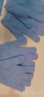img 1 attached to Exfoliating Bath Gloves For Women & Men | Spa Dead Skin Remover Mitts With Hanging Loop | Nylon Moderate Exfoliation (1 Pair, 2 Gloves) review by Andrew Roll