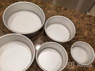 img 1 attached to Anodized Aluminum Round Cake Pan Set With Removable Base - 5 Piece Bakeware For Baking Perfect Cakes For Parties, Birthdays, And Christmas - Sizes 5", 6", 7", 8", And 9 review by Tarus Clinton