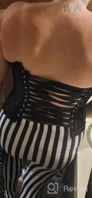 img 6 attached to Floral Lace Black Corset: Overbust Waist Cincher For Women'S Bustier Top