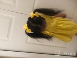 img 1 attached to Hollow Sleeve Princess Dress 👗 with Frilled Design for Girls' Clothing review by Kristen Jain