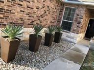 img 1 attached to Veradek V-Resin Indoor/Outdoor Taper Planter, 2-Pack (26 Inch, Black) review by Krista Johnson