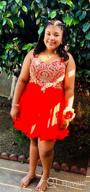 img 1 attached to Junior Gold Lace Applique Short Quinceanera Homecoming Dresses By Babyonline review by Brady Penczak