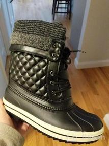 img 5 attached to Non-Slip Water Resistant Winter Shoes: Mid-Calf Women'S Snow Boots For Outdoor Warmth