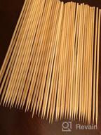 img 1 attached to 150Pcs 10"Φ4Mm Natural Bamboo Skewers Sticks For Grilling, Carmel Apple Bar, Chocolate Fountain Appetizers BBQ Crafting And Party review by Brandon Pratt
