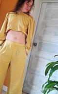 img 1 attached to PRETTYGARDEN Women'S 2 Piece Satin Outfits 2023 Spring Casual Puff Sleeve Crop Tops Blouse And Long Palazzo Pants Set review by Alfreada Leotta