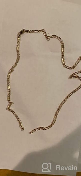 img 1 attached to Shop the Versatile PORI JEWELERS 10K Gold Figaro Chain Necklace or Bracelet - Available in 7 Gorgeous Options! review by Chris Hanson