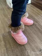 img 1 attached to Cozy & Waterproof Snow Boots For Girls - FJWYSANGU Toddler Winter Boots With Plush Inner Lining And Easy Flat Walking review by James Hess