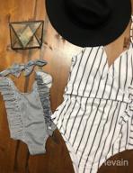 img 1 attached to Adorable Baby Girl Striped Bikini Beach Swimsuit + Headband Set - Perfect For Summer! review by Shannon Sims