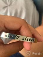 img 1 attached to Stylish BESPMOSP Big Sis Middle Sis Little Sis Sister Cuff Bracelet: Perfect Family and Friend Gift for Women and Girls review by Randy Salgado