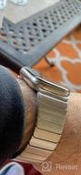 img 1 attached to Surace Stainless Steel Link Bracelet Replacement For Apple Watch Series 4 44Mm Band With Butterfly Folding Clasp Compatible For Apple Watch 42Mm Series 3/2/1(Silver) review by David Bartan