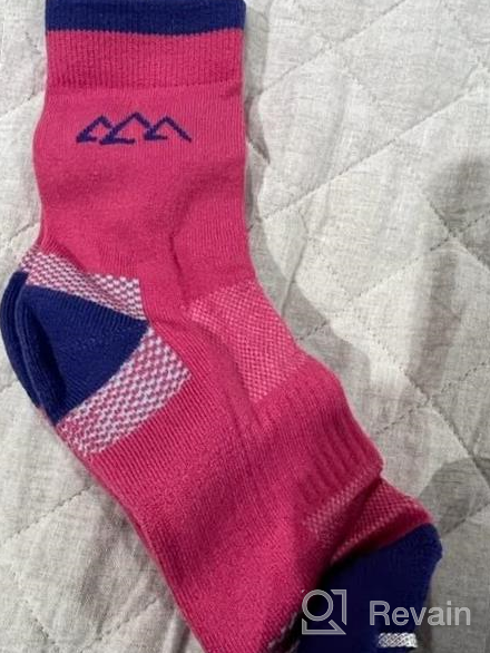 img 1 attached to 🧦 innotree 3-Pack Women's Merino Wool Hiking Socks: Half Cushioned, Moisture-Wicking Thermal Socks for Hiking, Quarter Crew Style review by Sergio Guardado