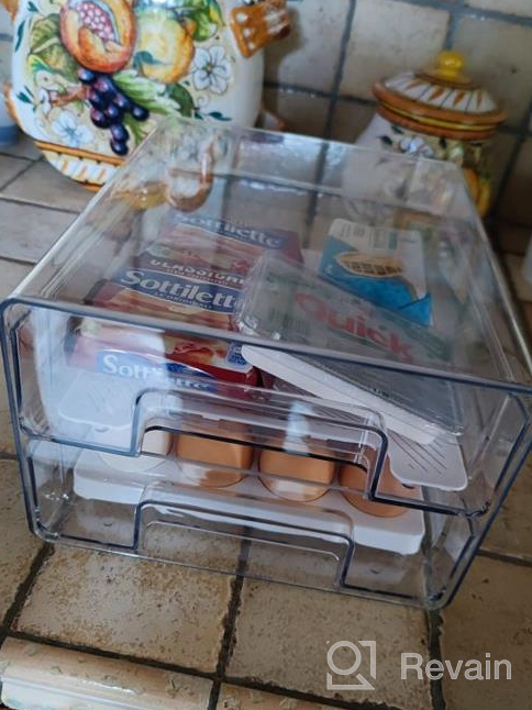 img 1 attached to 4-Pack Clear Fridge Organizer Bins With Lids For Food Storage - MDHAND Stackable And BPA-Free Refrigerator Organizer And Storage Containers review by Kyle Smernes