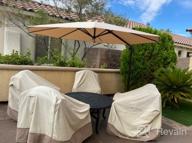 img 1 attached to 10FT Outdoor Offset Patio Umbrella W/Fade & UV Resistant Fabric, 5 Level 360 Rotation Aluminum Pole For Deck Pool Backyard Garden - Wikiwiki S Series Cantilever review by Sirryan Bloodworth