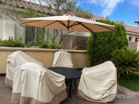 img 8 attached to 10FT Outdoor Offset Patio Umbrella W/Fade & UV Resistant Fabric, 5 Level 360 Rotation Aluminum Pole For Deck Pool Backyard Garden - Wikiwiki S Series Cantilever