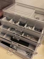 img 1 attached to Misaya Large Acrylic Earring Jewelry Organizer With 4 Drawers - Perfect Birthday & Christmas Gift! review by Dusty Wonsley