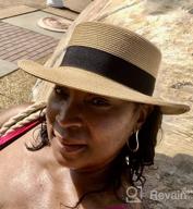 img 1 attached to Summer Protection: FURTALK Straw Beach Sun Hats For Women & Men - SPF UV, Packable Fedoras Boater Hat For Travel review by Tracy Wilcox