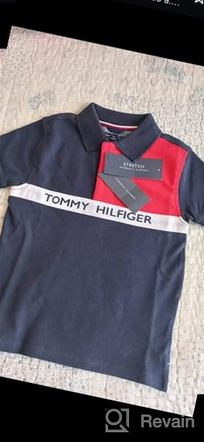 img 1 attached to Tommy Hilfiger Boys' Little Short Sleeve Stretch Ivy Polo Collared Shirt with Signature Logo Embroidery review by Salvador Taisacan