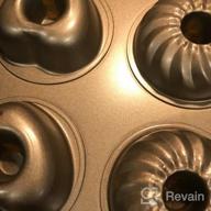 img 1 attached to Get Creative In The Kitchen With Beasea Donut Pan 2 Pack - Non-Stick 6 Cavity Baking Pans For Full-Size Donuts, Bagels, And More! review by Chris Riley