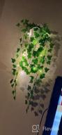 img 1 attached to Rustic Thicker Ivy Vines With Lights In Galvanized Metal Wall Planter - Hsuner Fake Hanging Plants For Modern Farmhouse Wall Decor, Boho Bedroom & Porch Decoration (Upgrade White) review by Charles Alfian