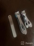 img 1 attached to Extra Wide Jaw Nail Clippers For Thick & Ingrown Toenails: SZQHT Manicure Set, Pedicure Kit For Men & Women (Black) review by Mike Pfettscher