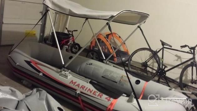 img 1 attached to 7.5-11Ft Inflatable Boat Portable Bimini Top Cover Canopy - 2 Bow review by Michael Bustamante